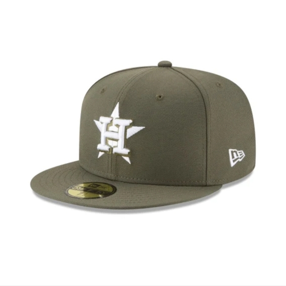59FIFTY Fitted The Houston Astros Size 7 3/4 Olive - Picture 2 of 11